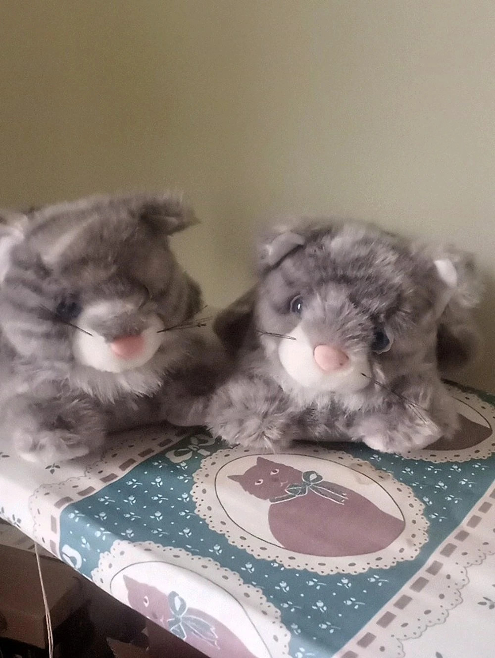 Aurora Ani-Mate cat plush Gray Cat Plush Toy Set